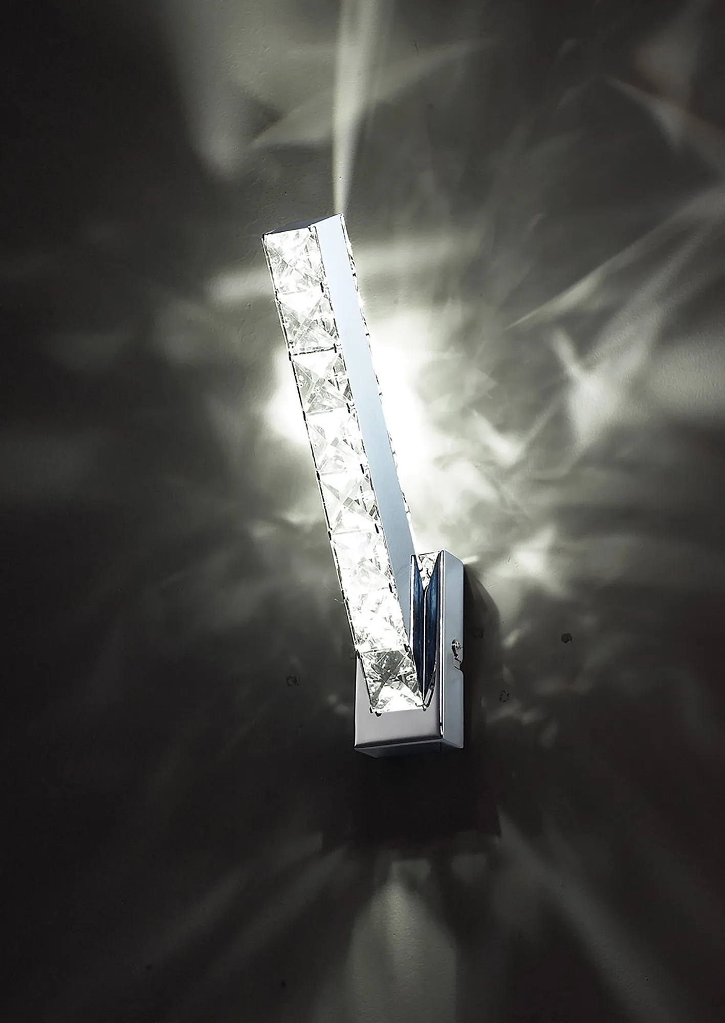 IL70031   Galaxy Vertical Wall Lamp 3W LED 6000K Polished Chrome/Crystal